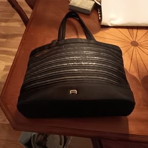 Aigner purse cloth, ribbon design